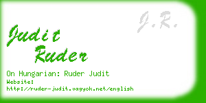 judit ruder business card